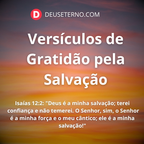 Versículos de Gratidão pela Salvação