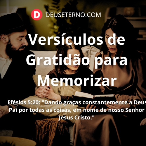 Versículos de gratidão para Memorizar